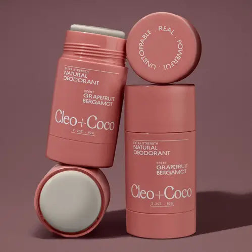 Cleo + Coco Natural Deodorant - Extra Strength - Grapefruit Bergamot