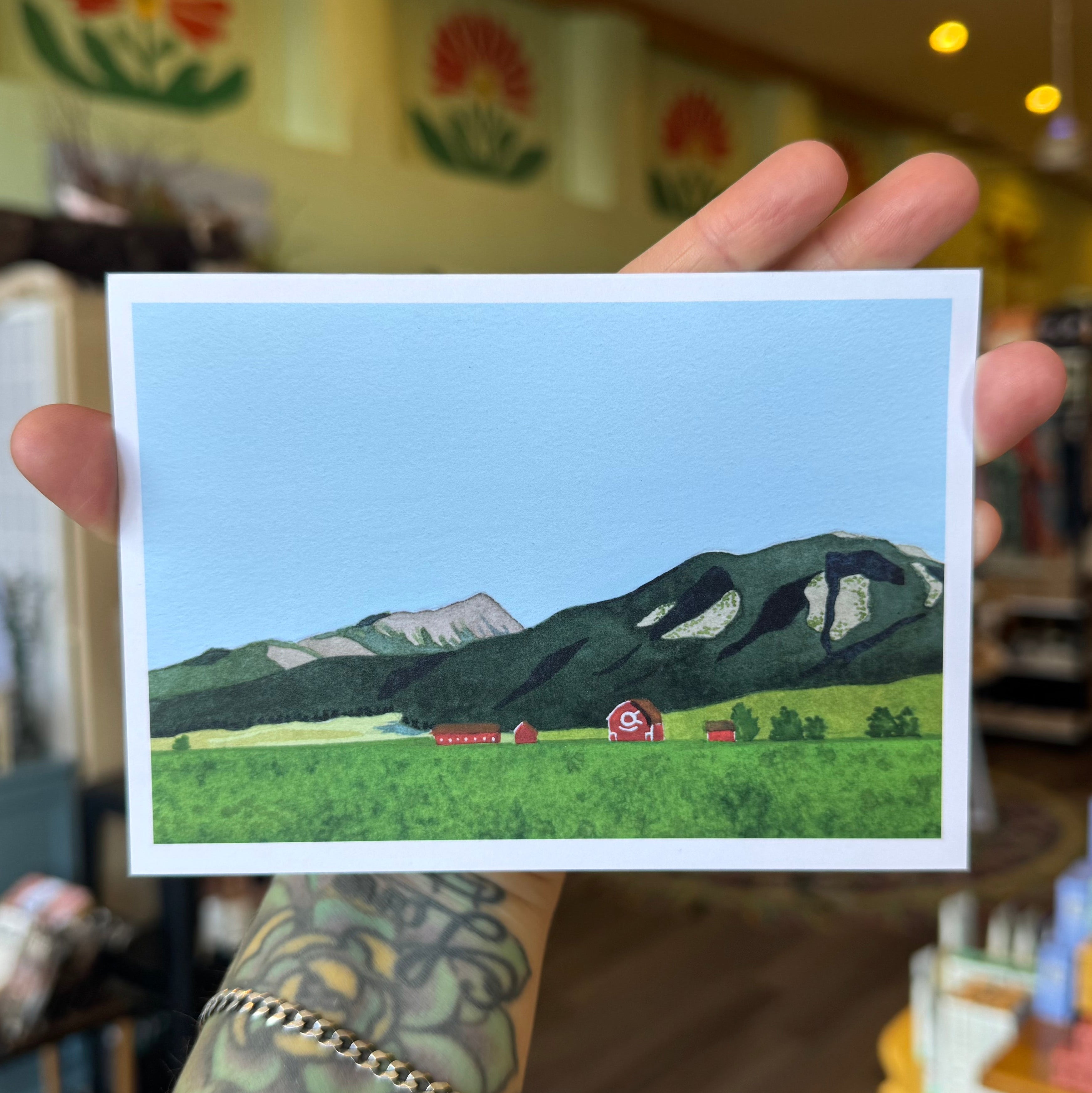 Red Barn Art Card by Nicole Freshley