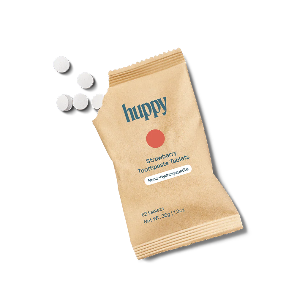 Huppy - Strawberry Toothpaste Tabs for Kids