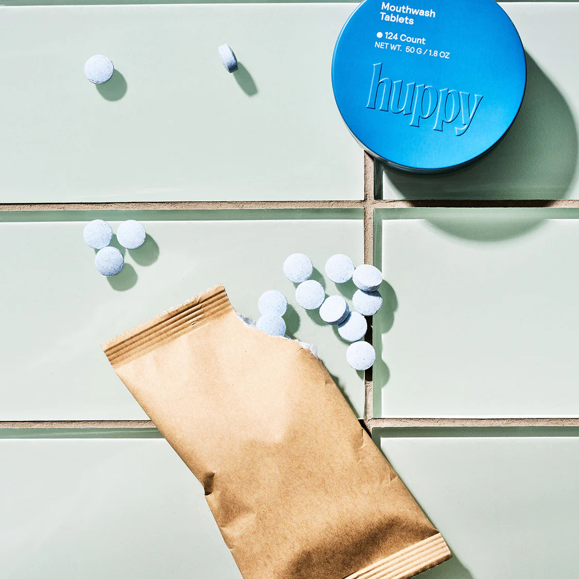Huppy - Cool Mint Mouthwash Tabs