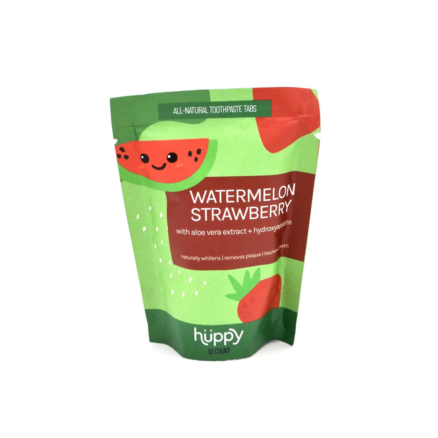 Huppy - Watermelon Strawberry Toothpaste Tabs for Kids