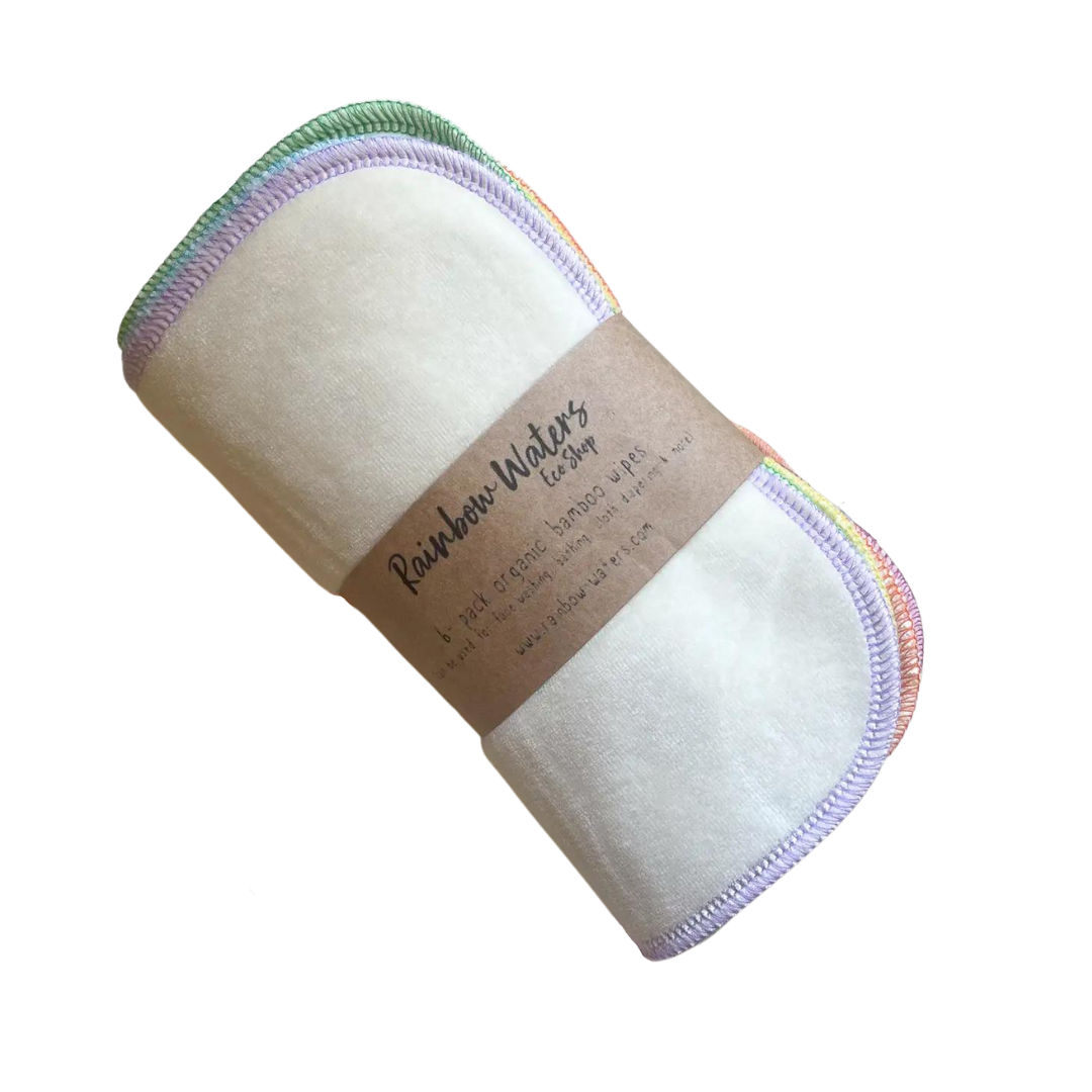 Rainbow Waters Organic Bamboo Reusable Wipes